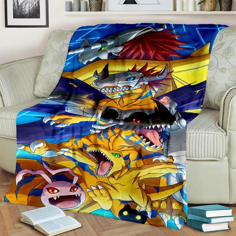 3D одеяло с изображением монстров из Digimon Adventure, Мягкое покрывало для дома, спальни, кровати, дивана, пикника, путешествий, офиса, детское