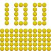 ZIVCONCING 100 ШТ. Оригинальные круглые пули из ПУ, набор сменных дротиков для серии Nerf Rival(Желтый,Синий,Красный,Зеленый)