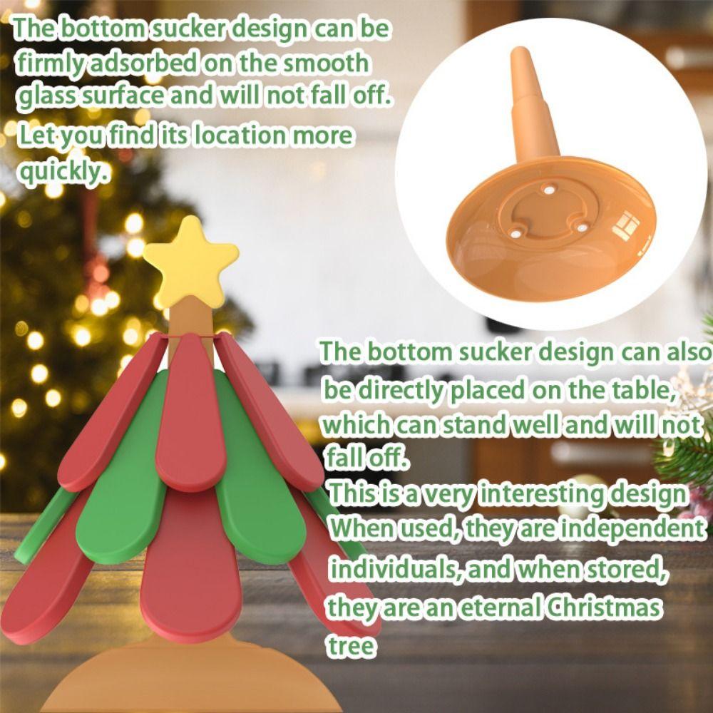 Non-slip Dishes Heat Insulation Pad Suction Cup Base Tree Table Mat  Christmas Decoration