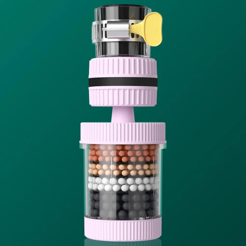 Вращающийся на 360 ° смеситель для кухни, универсальный универсальный интерфейс, съемный и моющийся фильтр, защита от брызг воды из крана для дома, душевая лейка YLE569