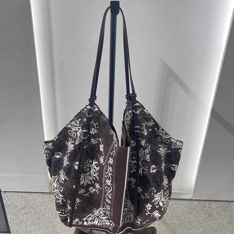 Yogodlns Large Capacity Shopper Tote Bag Ethnic Printed Shoulder Bag Soft Shopper Handbags Fashion Designer Hobos Bags for Women