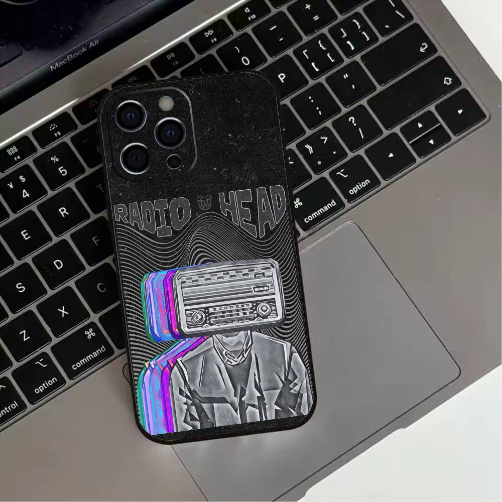 Classic R-Radiohead Rap Band Phone Case For iPhone 17,16,15,14,13,12,11 Plus,Pro Max,XS,Soft Silicone Black Cover