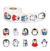 500 Stickers/roll Penguin Animal Stickers Cute Children's DIY Suitcase Scooter Water Cup Roll Stickers