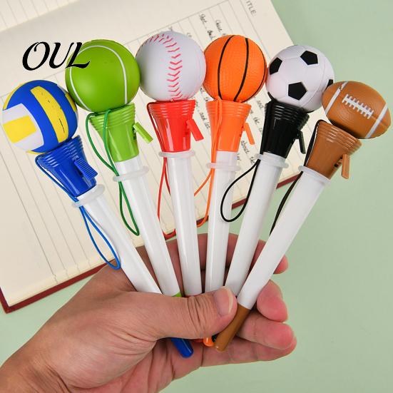 Tactile Sensory Writing Pens Sport Funny Pen, Volleyball/Tennis/Rugby/Basketball/Football/Baseball Design, Creative Decompression Student Gift