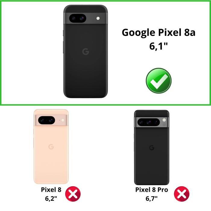 Tempered Glass Camera Protector for Google Pixel 8a [2 Pack] Rear Camera Protection Film Phonillico