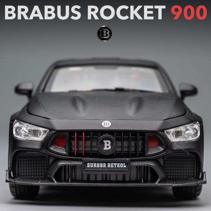 Масштаб 1/24 Brabus Rocket 900, литая под давлением модель автомобиля, игрушечный автомобиль с откатным механизмом, звуком и светом для детей, коллекция подарков для мальчиков и девочек