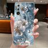 Phone Case For Samsung Galaxy M36 F36 5G Soft Transparent Silicone Flexible TPU Clear Cover Luxury Fashion Butterfly Flower Case