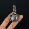 Кулон Аура Шелл Лабрадорит Драгоценный камень Ювелирные изделия ручной работы, Кулон, обернутый медной проволокой 999 пробы, Подарок для жены Ювелирные изделия
