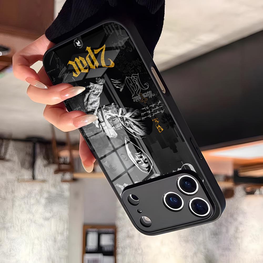 Рэпер 2pac Певец Тупак 2 Чехол для телефона Для 17 Pro Max IPhone 16 Pro 15 12 11 13 Mini X XR XS 14 Plus SE Стеклянная крышка