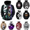 Nightmare Before Christmas Sally And Jack Skellington 3d Hoodie Sweatshirt In Various Sizes
