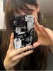 Стиль Ins Черно-белые наклейки Чехол для телефона для iPhone 17 16 15 14 13 12 11 Air Pro Max X XS XR 7 8 Plus Глянцевая пленка Жесткая поликарбонатная крышка