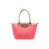 Le Pliage 28 Однотонная Сумка-тоут на кнопке-молнии с логотипом Женская tote Кораллово-красная 2605089P76