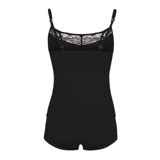 Женские однотонные регулируемые ремни, шорты-бретельки, кружевной комплект одежды для сна в стиле пэчворк