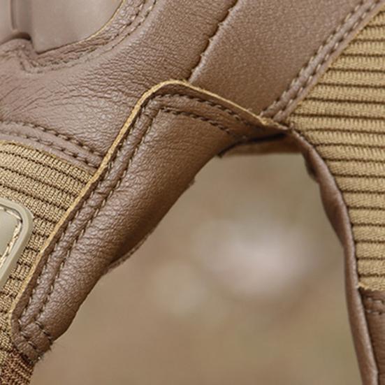 1 Pair Tactical Gloves with Fastener Tape Non-Slip Wear Resistant Touch Screen Outdoor Camping Protective Full-Finger Gloves