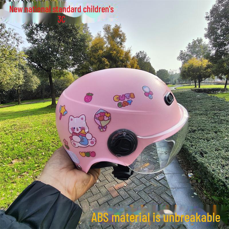 Регулируемый детский электрический мотоциклетный шлем для мальчиков и девочек - Защита от солнца