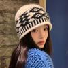 Шерстяная шапка женская новая осенне-зимняя шапка вязаная шапка-бини теплая шапка большой обхват головы зима