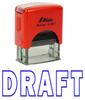 Printtoo DRAFT Self Inking Rubber Stamp Custom Shiny Office Stationery Stamp