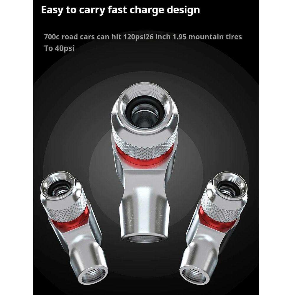 Aluminum Zinc Zinc Alloy Bike Pump Inflator Presta Valves Inflation Mouthpiece Rust-proof CO2 Mini Pump MTB