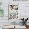 2D Flat Retro Aluminium Metal Wall Sign 8x12 Inch - Vintage Rustic Home Decor with Inspirational Quote, Durable Metal Plaque for Bedroom, Living