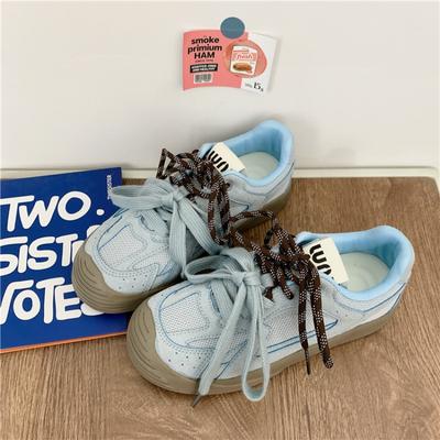 Модная женская спортивная обувь на плоской подошве, пэчворк, толстая подошва, круглый носок, повседневная спортивная обувь для бега, удобная мягкая подошва, женская спортивная обувь