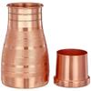Copper Designer Copper Water Bottle | Pitchers | Water Jug | Bedroom Jar | Bedside Bottle Carafes with Tumbler/Glass with Lid 1250 ML (Diamond Touch)