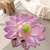 Ковер в форме цветка лотоса 3D визуальный эффект Ковер-лотос Впитывающий коврик с нескользящей основой для спальни гостиной ванной кухни