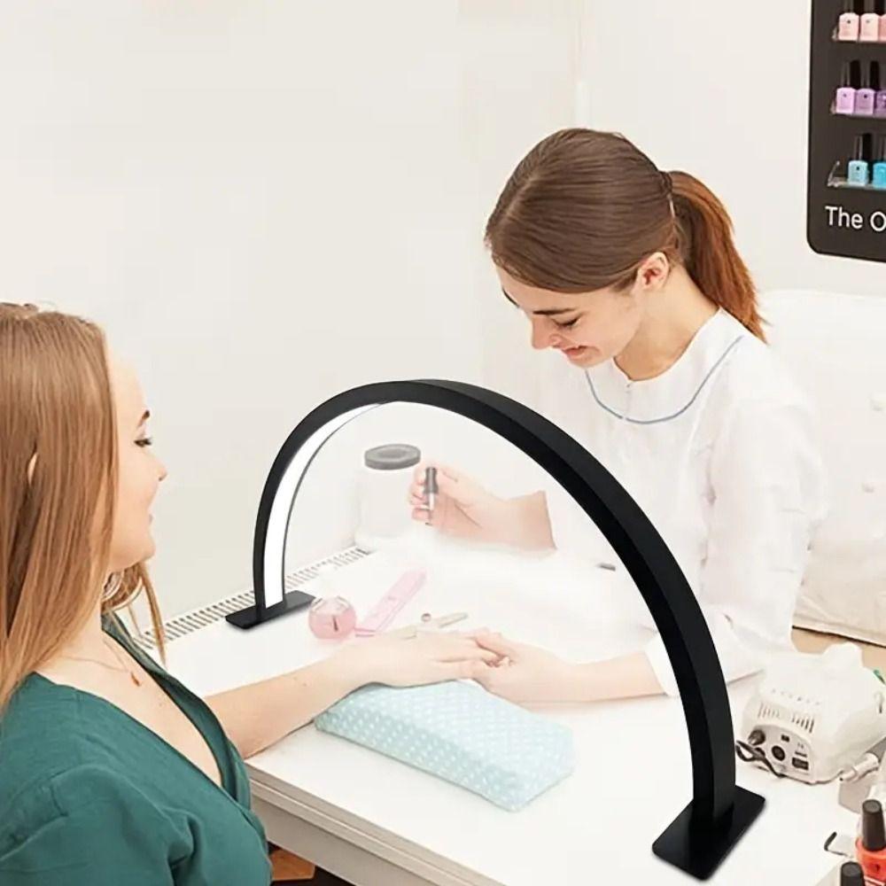 LED Nail Lamp for Desk White Light Beauty Fill Light New Half Moon Lamp Manicure Shop