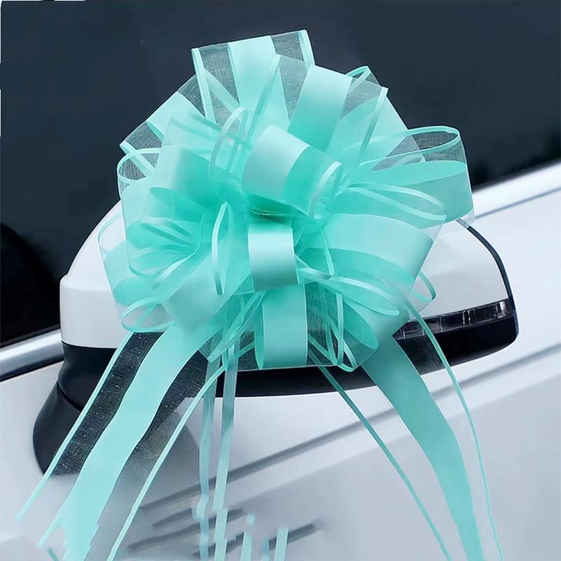 Белый свадебный автомобиль, лента, банты, узел, подарочная упаковка, декор свадебного автомобиля, товары для дня рождения, украшение дома, праздничные украшения