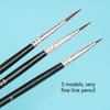 30 шт. 3 размера тонких кистей для рисования #0 #00 #000 нейлоновая кисть для рисования волос кисть для рисования мелких деталей принадлежности для рисования