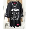 Б/у футбольная майка Supreme с банданой, черная, размер L