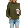 Turtleneck Sweater Women's Autumn and Winter Knitwear Loose Solid Color Large Size Commuter Top Women 817