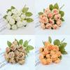 15 Heads Simulation Flower Rose Multicolor Decorative Flower Creative Faux Flower  Wedding Ornament