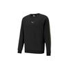 Solid Color Fleece-Lined Casual Crew Neck Sweatshirt Men Tops Black 587665-01