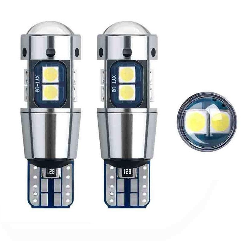 2/1 шт. W5W T10 светодиодный Canbus без ошибок 3030 10SMD Auto 5W5 светодиодный светильник с клиновидным боковым указателем поворота супер яркий белый