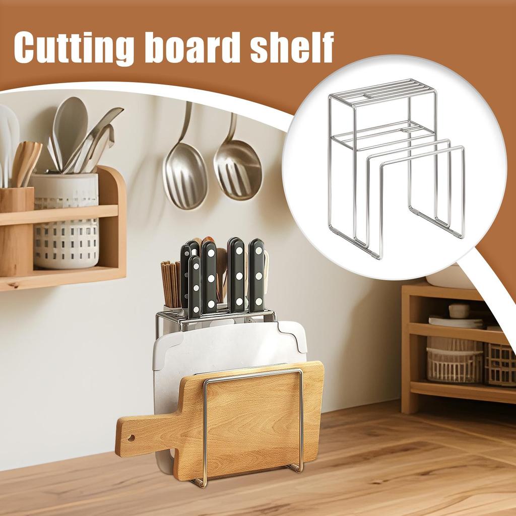 Cutting Board Organizer Chopping Board Bakeware Rack Stand Multifunctional Stainless Steel Cookie Sheets Storage for Home