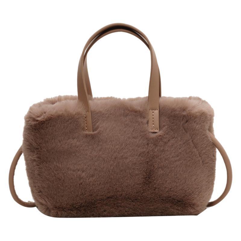 Зимняя плюшевая сумка в европейском и корейском стиле 2025 года - высококачественная маленькая сумка через плечо