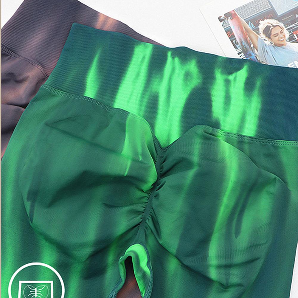 Бесшовные спортивные леггинсы с принтом тай-дай, женская одежда для тренировок в тренажерном зале, йоге, леггинсы с высокой талией и принтом