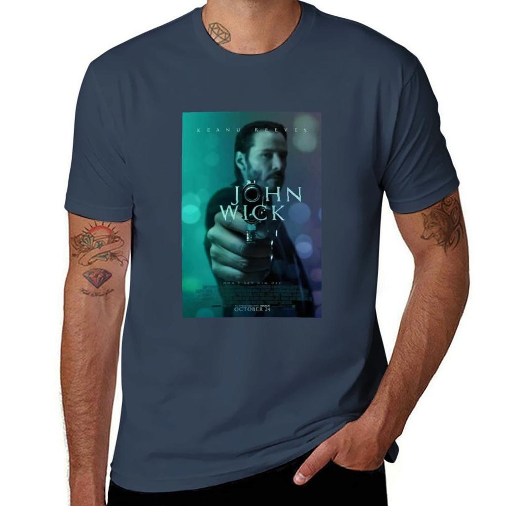 John Wick Action Movie Po Tshirt Stylish Graphic Short Sleeve Top