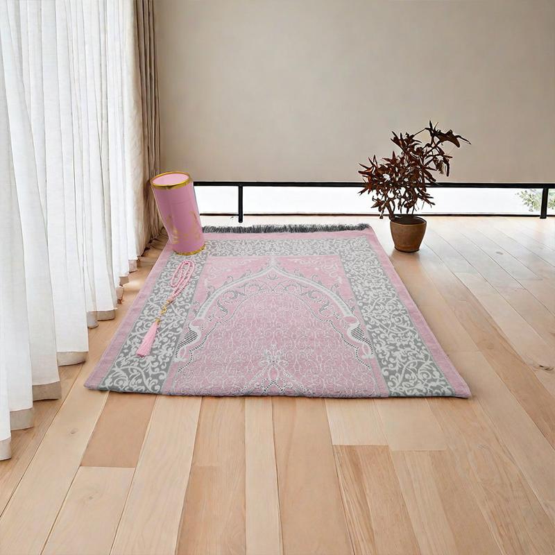 3PC Мягкий исламский молитвенный коврик Исламские подарки для мусульманских четок Мусульманский цилиндр Подарочная коробка Подарки Доступно несколько вариантов