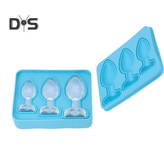 Силиконовая форма для льда в форме забавной анальной пробки для юмористичных напитков и розыгрышей на вечеринке