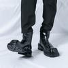 Мода Классические Мужские Ботинки Челси Европейско-Американский Боковая Молния Толстая Подошва Прочные Деловые Ботильоны Тренировочные Ботинки Мужские Размеры 38-46