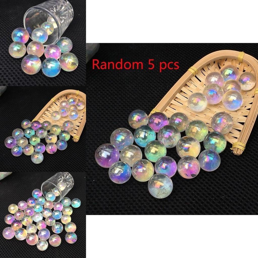 Colorful Electroplated White Rainbow Crystal Ball Perfect For Reiki Healing And Home Decor