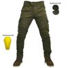 Армейско-зеленые мотоциклетные штаны для езды с защитой от падений и протекторами - Всесезонная гоночная экипировка