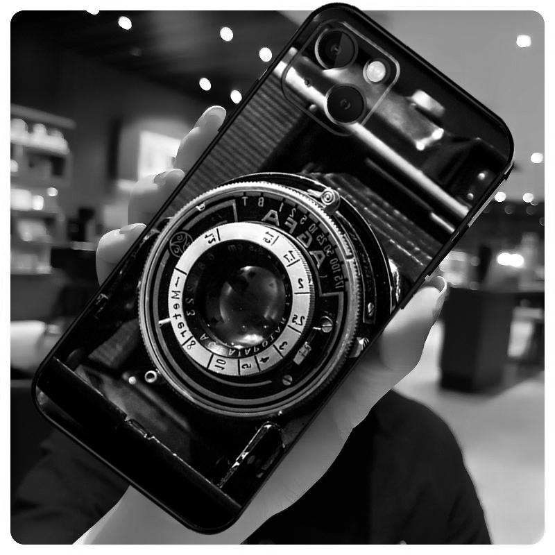 Classic Camera Lens Case For iPhone 16 Pro Max 14 13 12 11 15 17 Pro Max mini 15 16 Plus 16e 17 Air Phone Cover