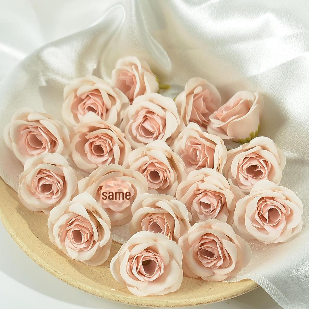 Искусственные головки роз для самостоятельного изготовления свадебного декора, подарочных коробок, одежды, венков и шелковых цветочных композиций