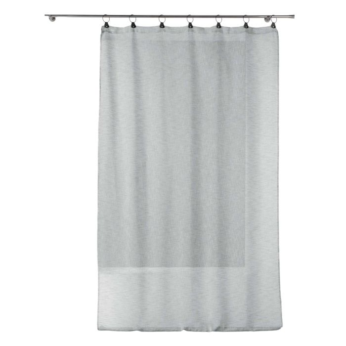 Panneau a anneaux voile tisse 140 x 240 cm Linke gris