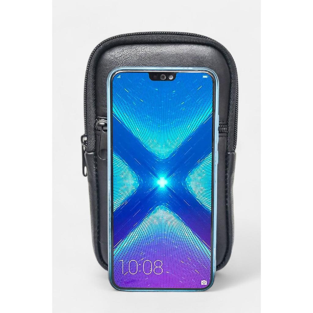 Чехол для телефона большого размера из натуральной кожи, крепящийся на ремень, 18 х 10 см