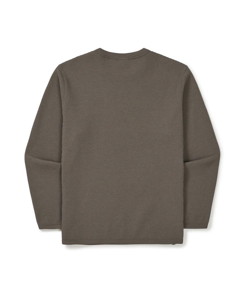 SNOWPEAK APPAREL Delta Peak Waffle Sweatshirt (S25Fmtht16) Dark Khaki