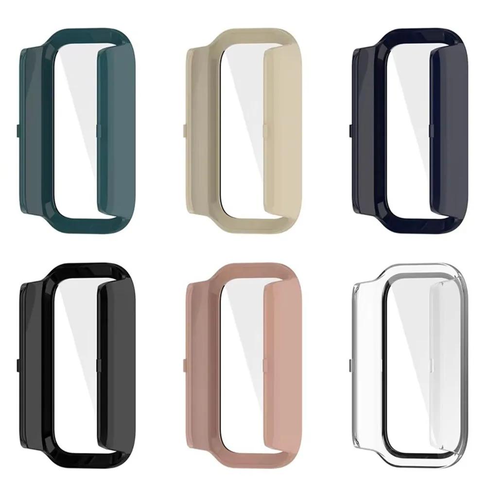 Закаленное стекло + Чехол для Xiaomi Smart Band 9 Active Защитное стекло для экрана Защита от царапин Бампер Защитный чехол для Xiaomi Redmi Band 3