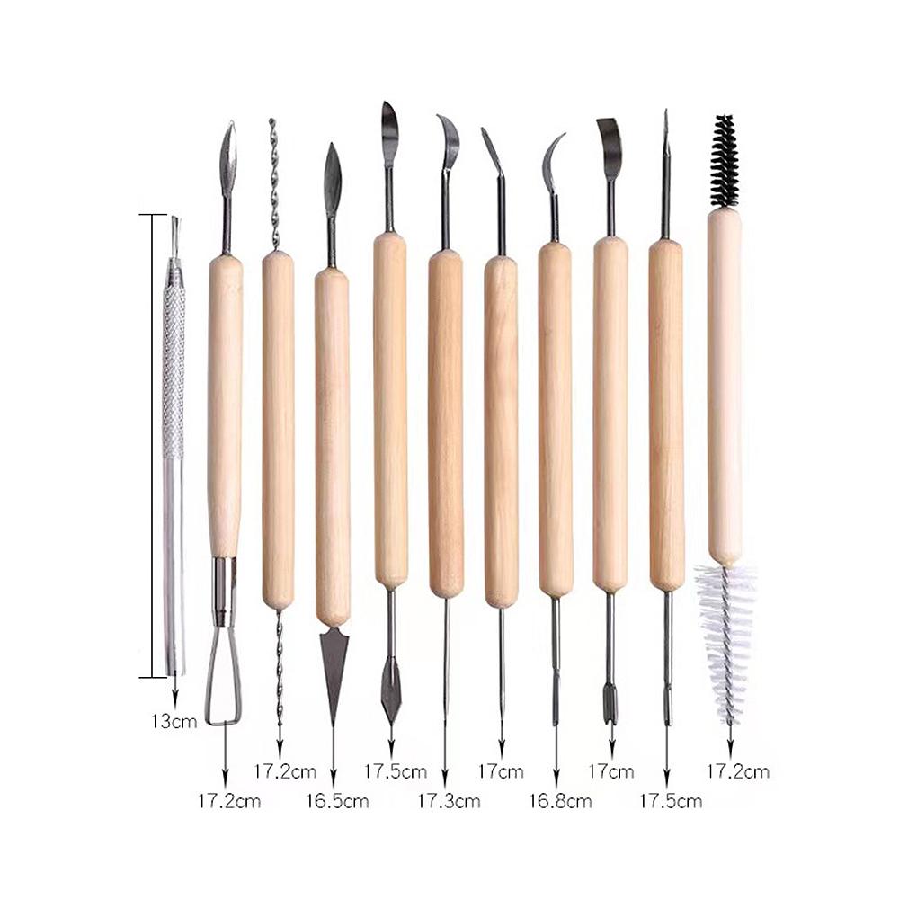 Pottery Sculpting Tools Set 40pcs Practical Ceramic Clay Carving Tools for Pottery Craft  Dotting  Carving  Drawing